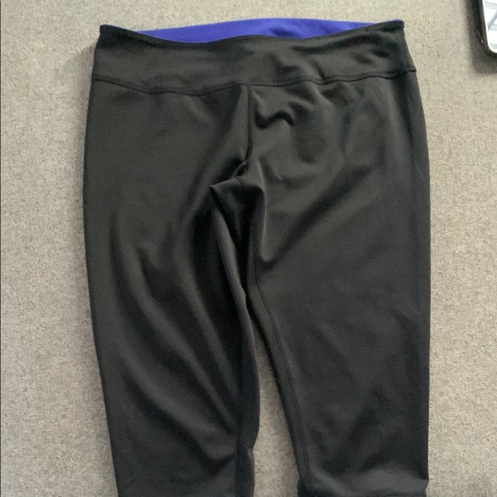 Zella black/blue reversible Athletic Leggings